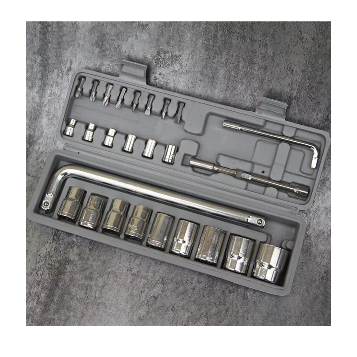 Kit Herramienta Mecánica Llave En Forma L Con Dado De Vaso