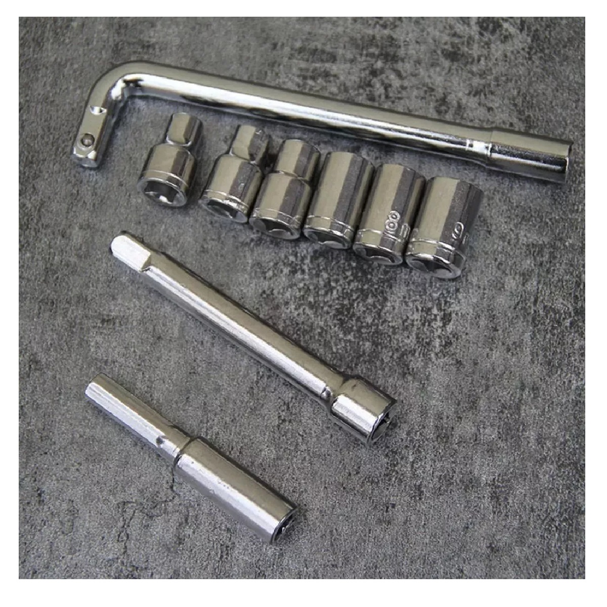 Kit Herramienta Mecánica Llave En Forma L Con Dado De Vaso