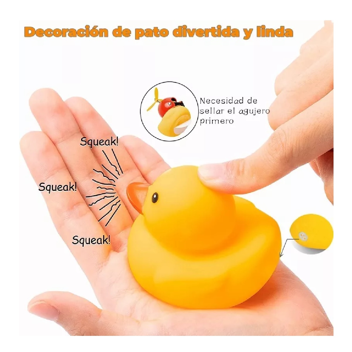 Kit Patito Pato Casco Hélice Decoración De Coche Bici Moto 4pzs