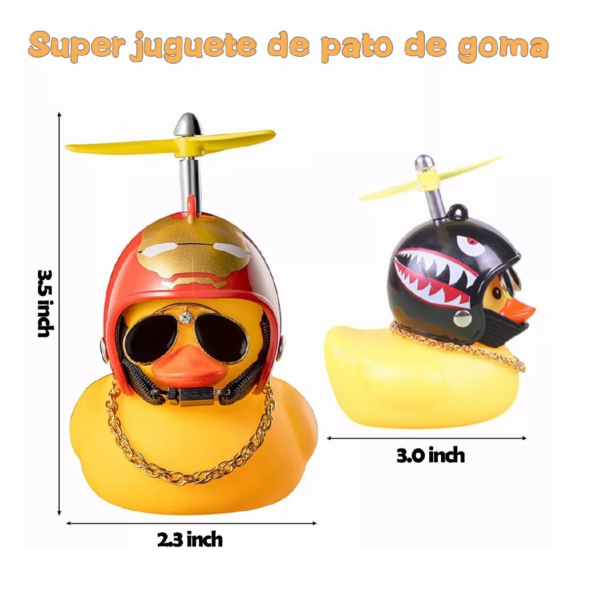 Kit Patito Pato Casco Hélice Decoración De Coche Bici Moto 4pzs