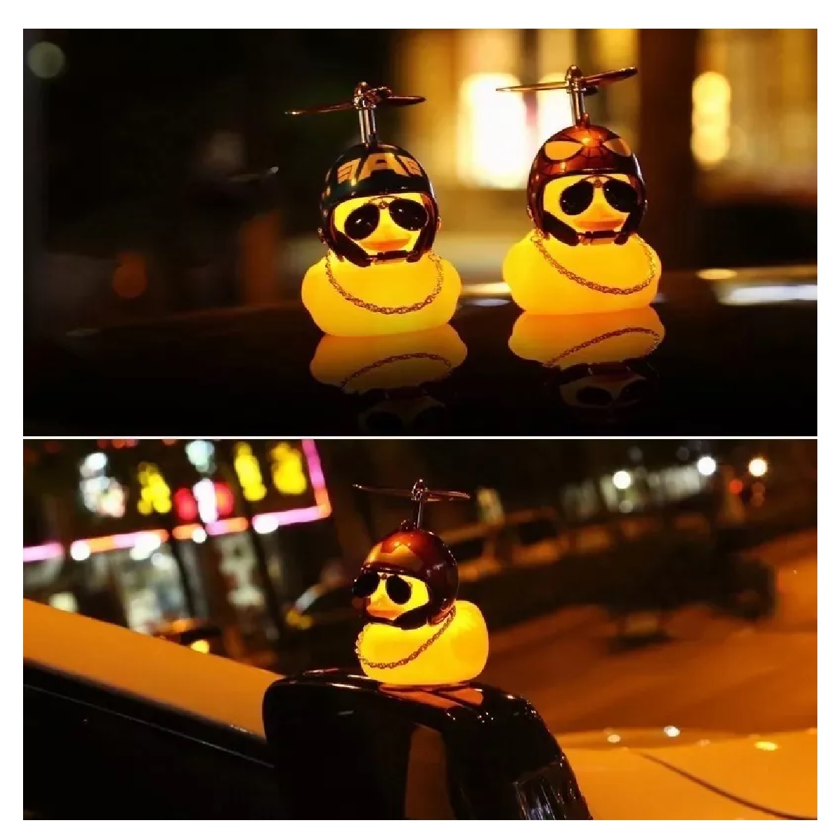 Kit Patito Pato Casco Hélice Decoración De Coche Bici Moto 4pzs