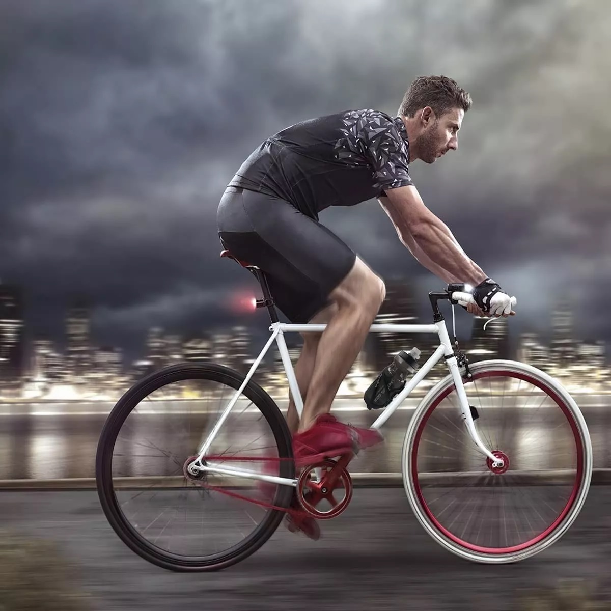 Soporte Porta Anfora Bicicleta Portabidón Universal+botella Negro