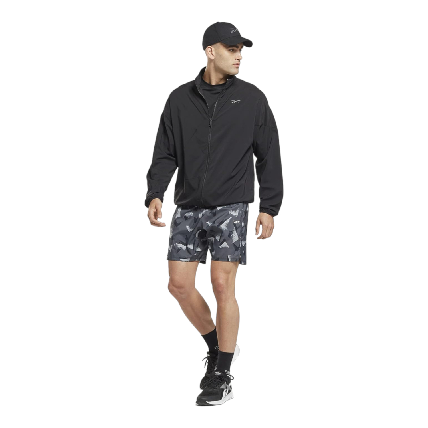 CHAMARRA REEBOK HOMBRE NEGRO REEBOK RUNNING WOVEN HI0053.