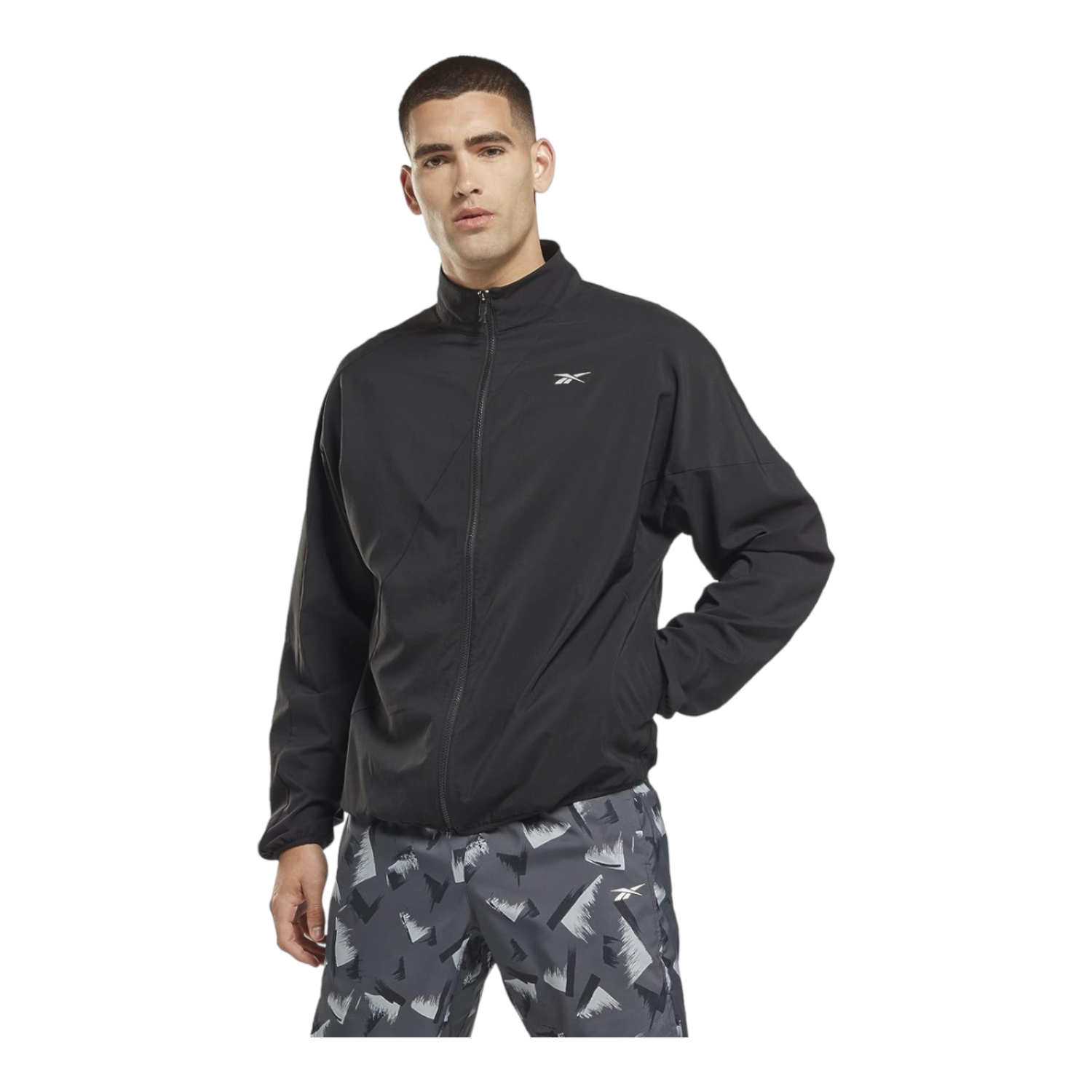 CHAMARRA REEBOK HOMBRE NEGRO REEBOK RUNNING WOVEN HI0053.