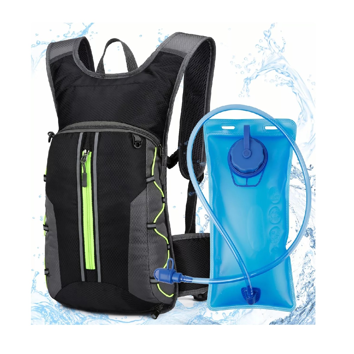 Mochila Hidratacion Impermable Ciclismo+2l Bolsa Agua