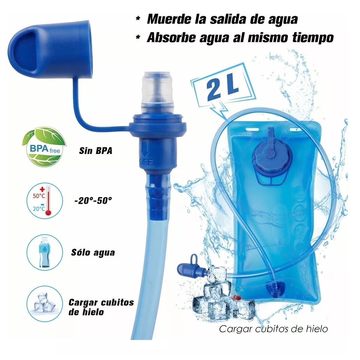 Mochila Hidratacion Impermable Ciclismo+2l Bolsa Agua