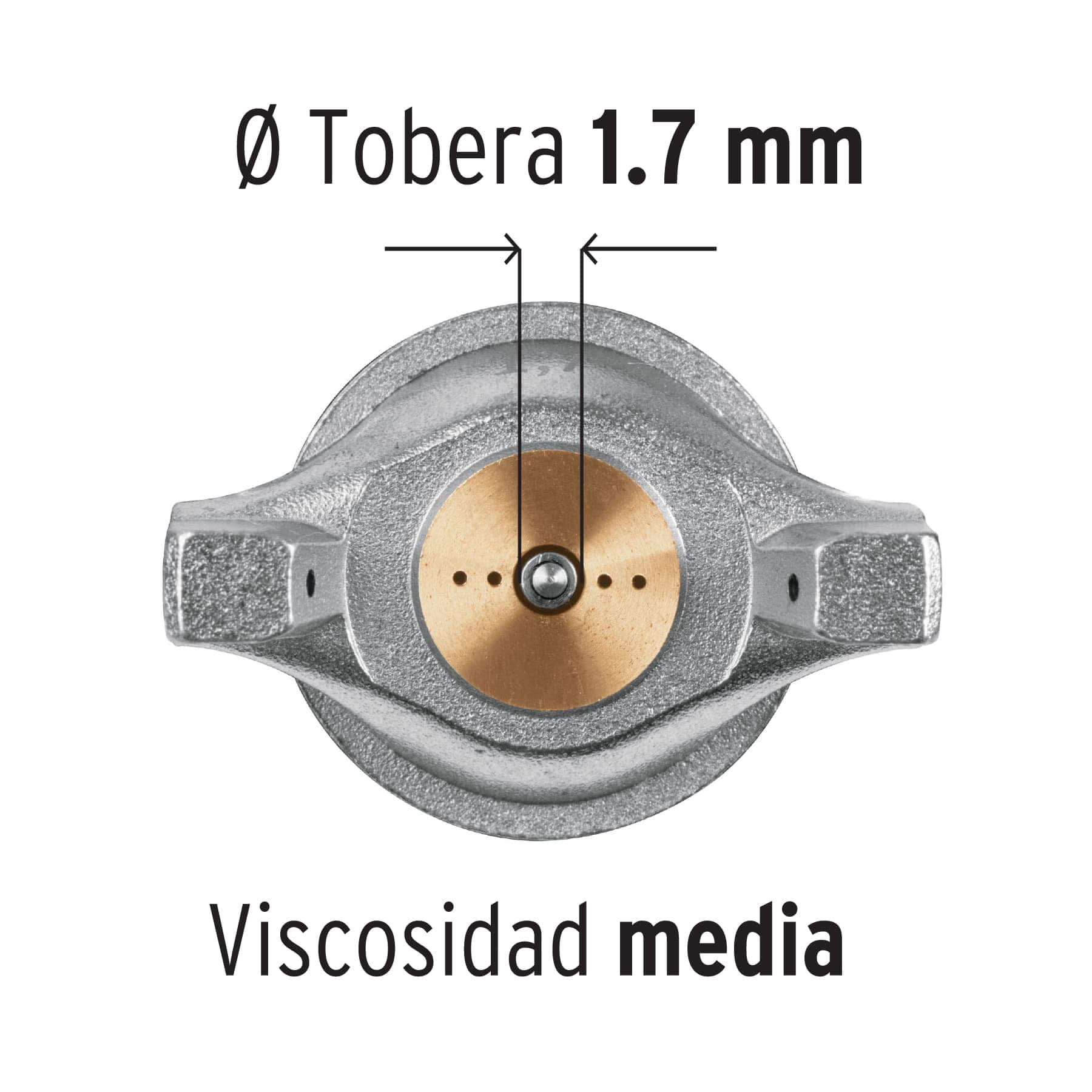 PISTOLA P/PINTAR GRAVEDAD LVMP VASO ALUMINIO, 1.7 MM, TRUPER 13061