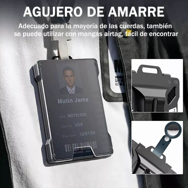 Cartera Rfid Hombre Tarjetero Billetera Fibra De Carbono