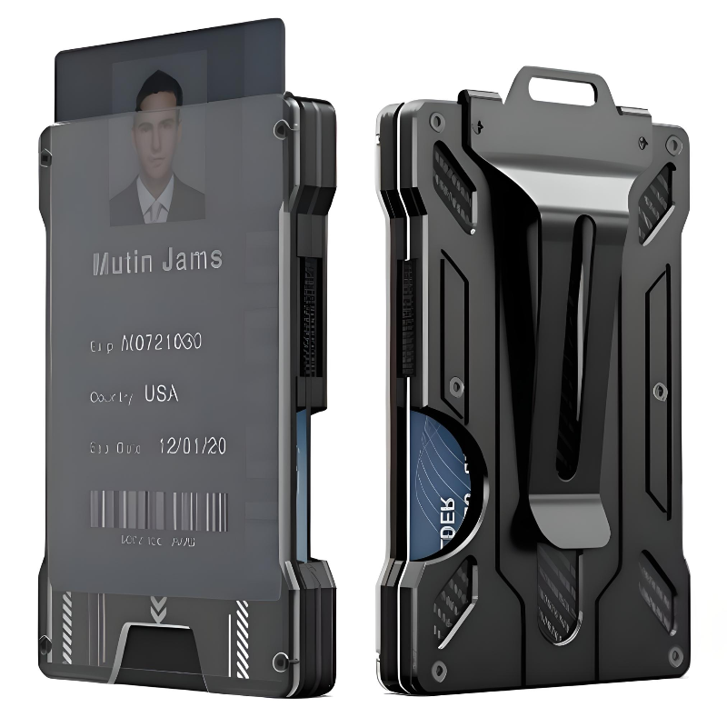 Cartera Rfid Hombre Tarjetero Billetera Fibra De Carbono