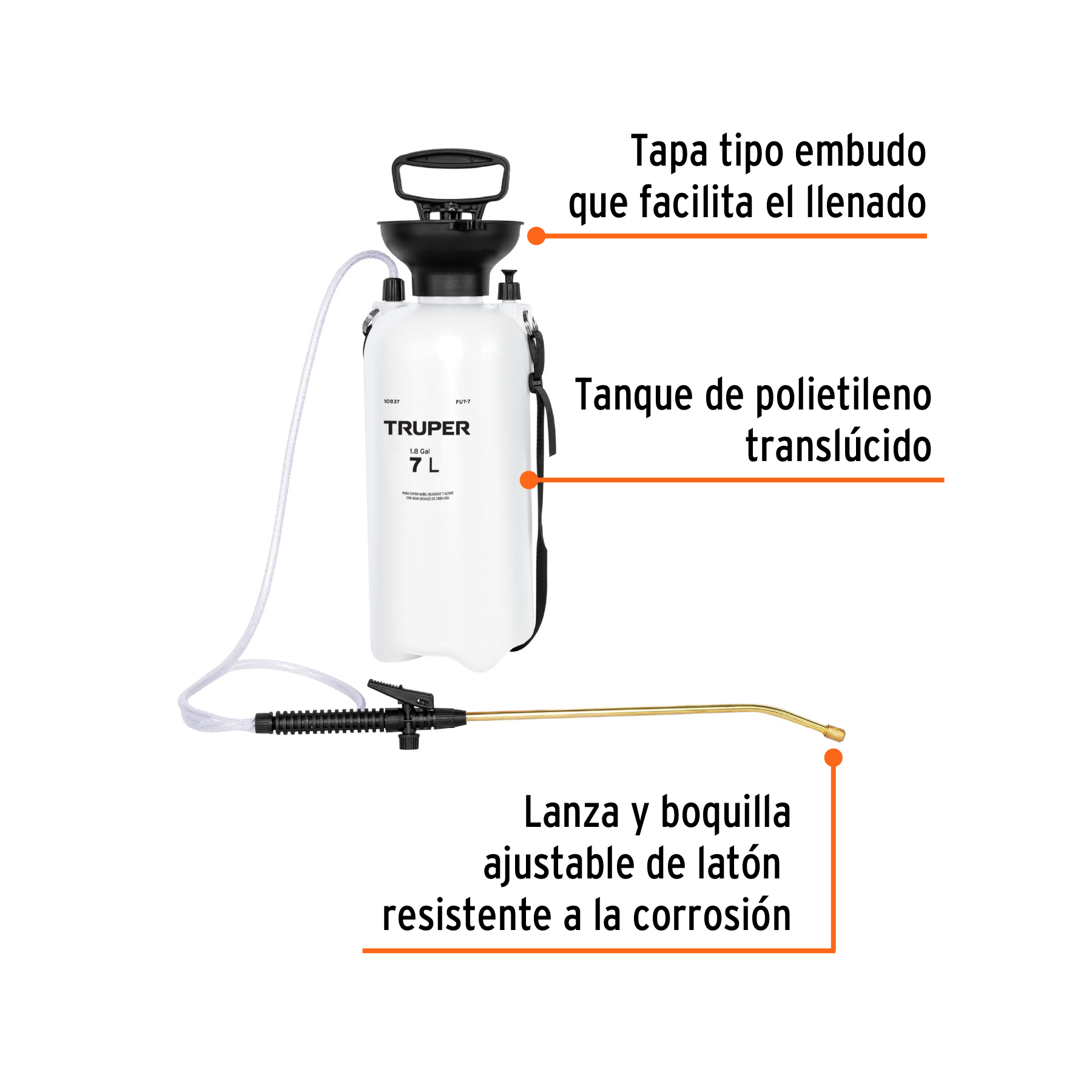 FUMIGADOR JARDINERO 7 L (1.8 GAL), TRUPER 10837