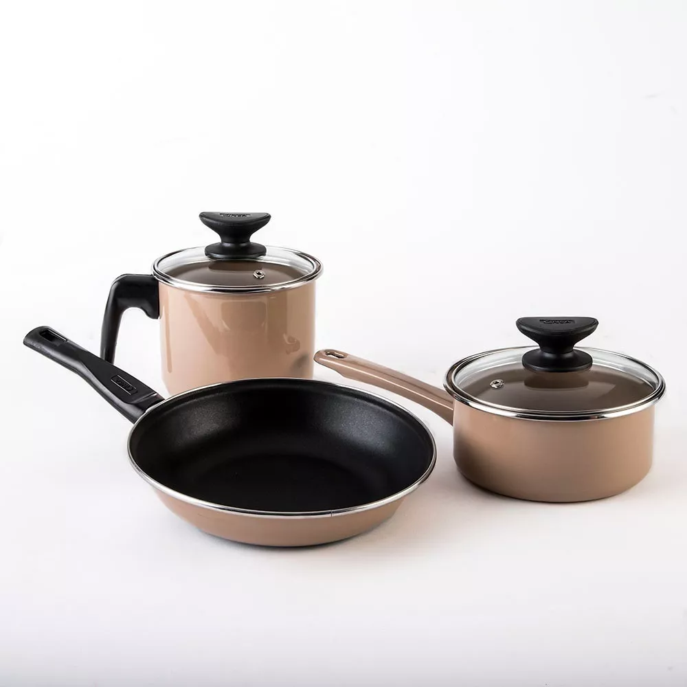 Batería De Cocina De 10 Piezas Beige