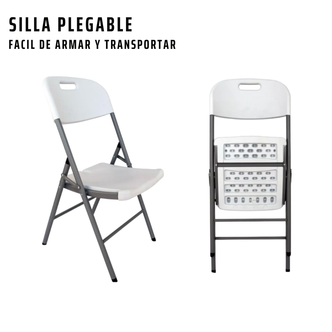 Pack 3 Sillas Plegables Para Jardín De Uso Rudo Camping