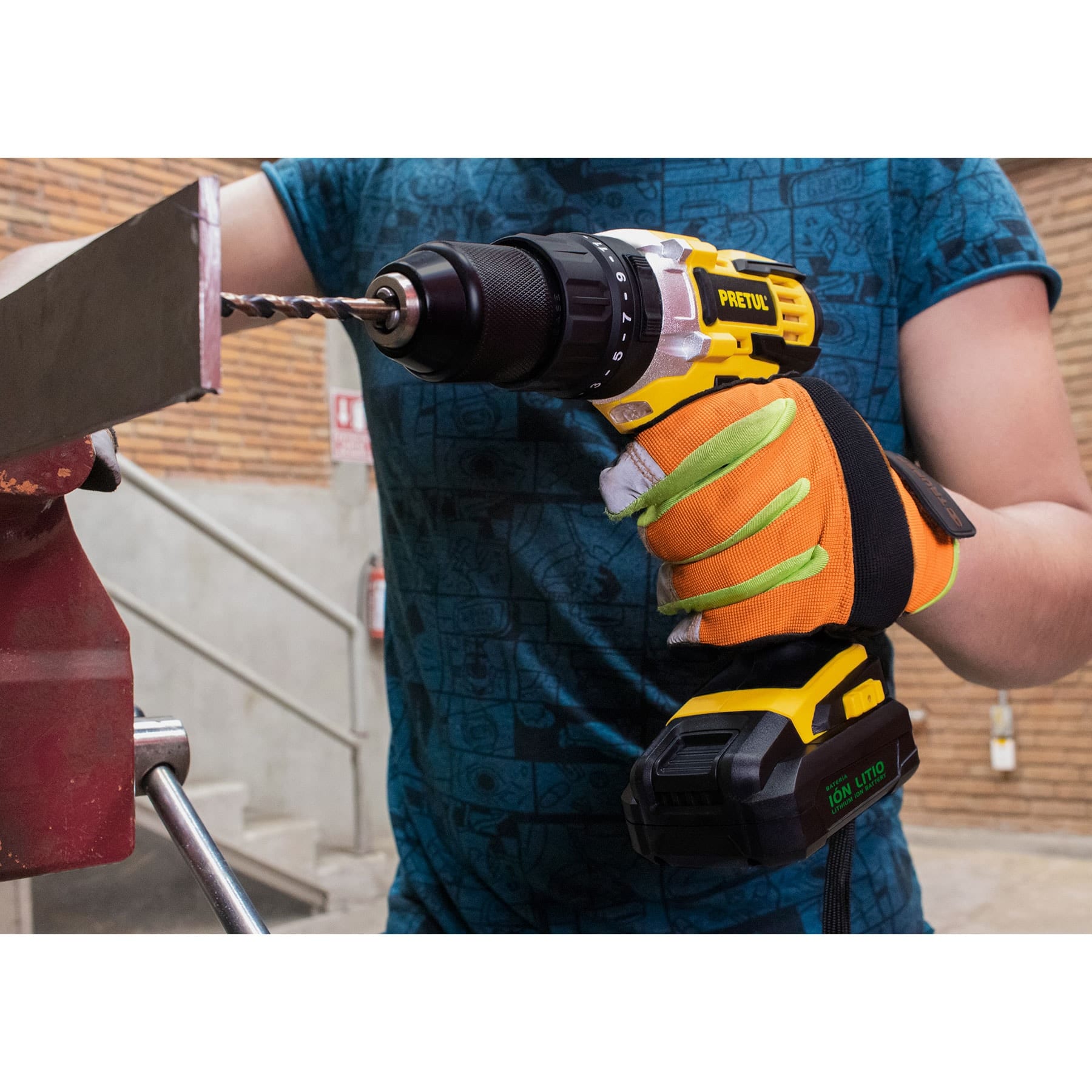 ROTOMARTILLO INALÁMBRICO, BATERÍA ION LITIO, 20 V, PRETUL 27082