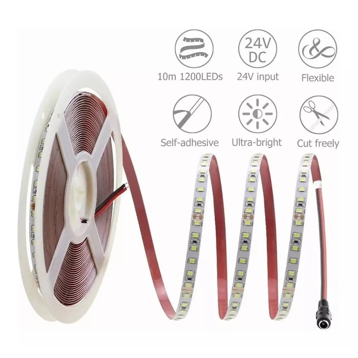 Tira De Luces Blanco Cálido Regulables 10m 3000k 1200 Led