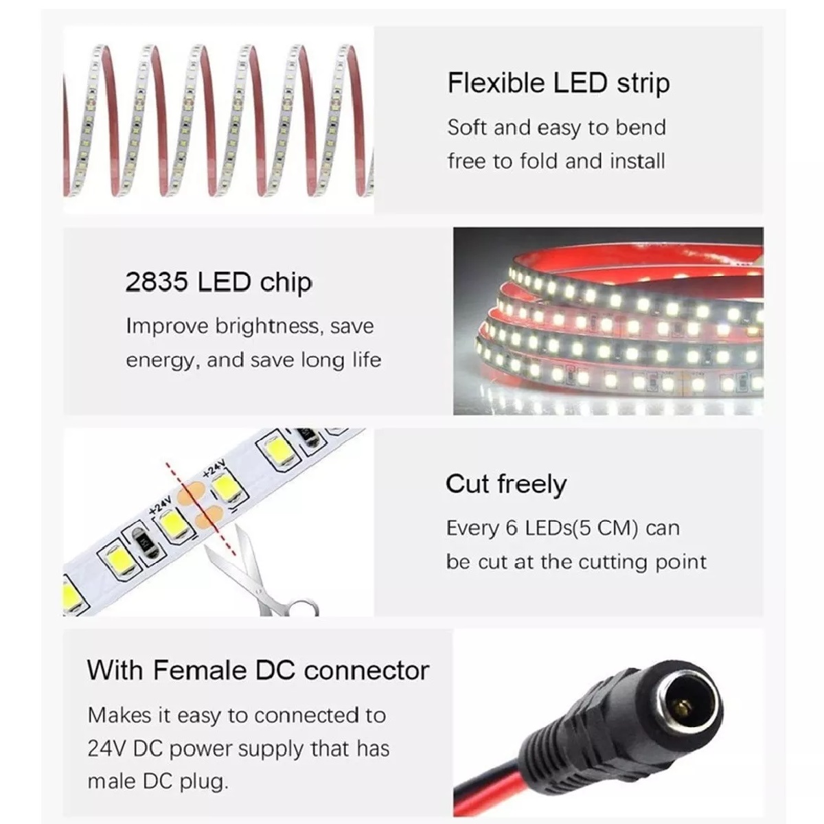 Tira De Luces Blanco Cálido Regulables 10m 3000k 1200 Led