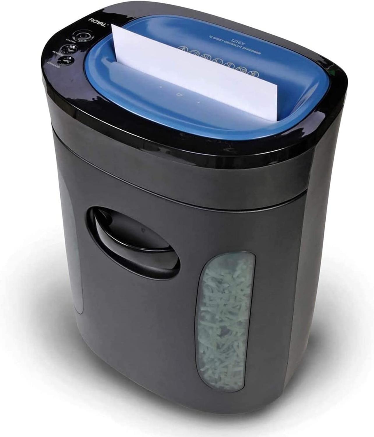 Trituradora De Papel Royal 1216x Hasta 12 Hojas Corte Transversal