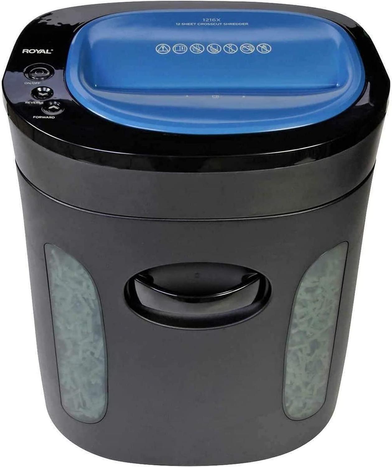 Trituradora De Papel Royal 1216x Hasta 12 Hojas Corte Transversal