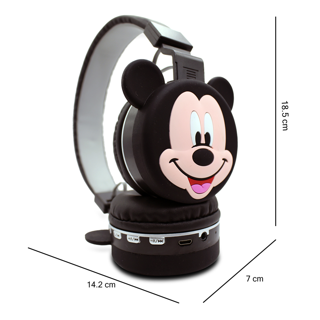 Audífonos De Diadema Mickey Mouse Bt Fm Aux