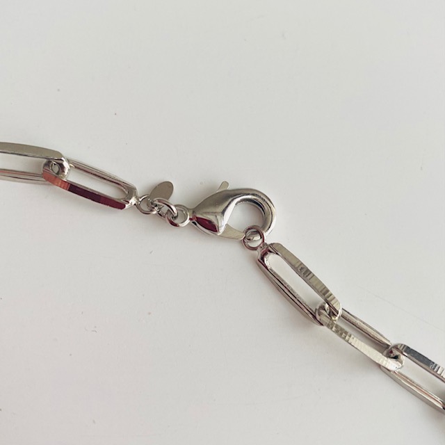 Collar Cadena Bañado en Rodio- Baño de Rodio- Cadena Plateada