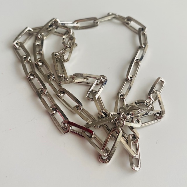 Collar Cadena Bañado en Rodio- Baño de Rodio- Cadena Plateada