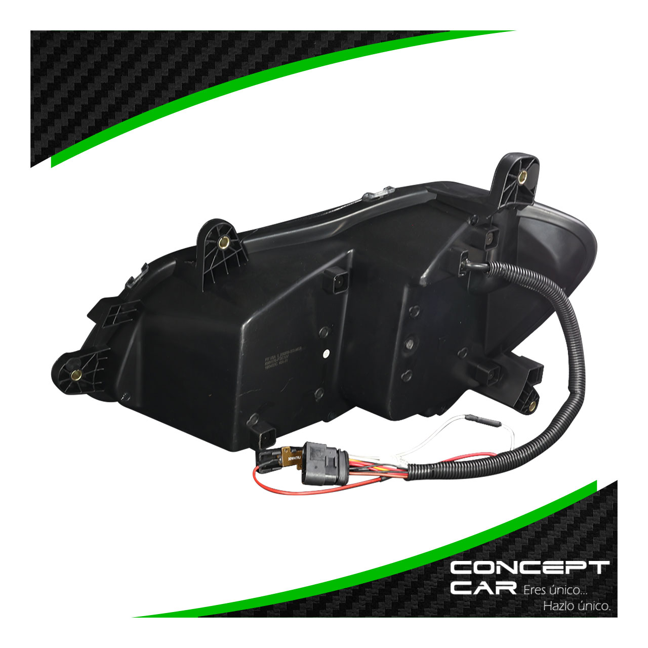 Par Faro Undad Principal Kenworth T680 Negro Proyector Led