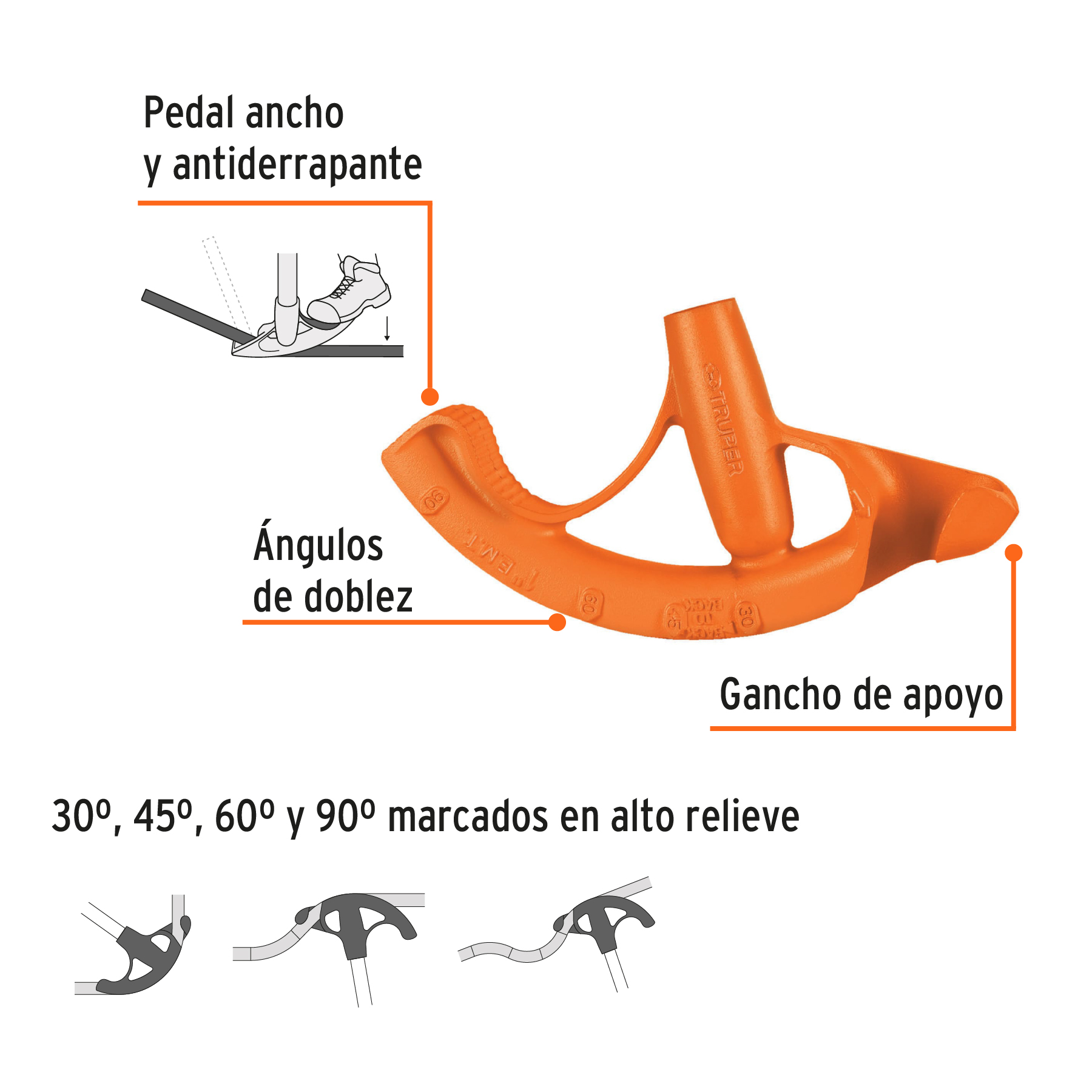 DOBLADOR DE TUBO CONDUIT 1", TRUPER 12847