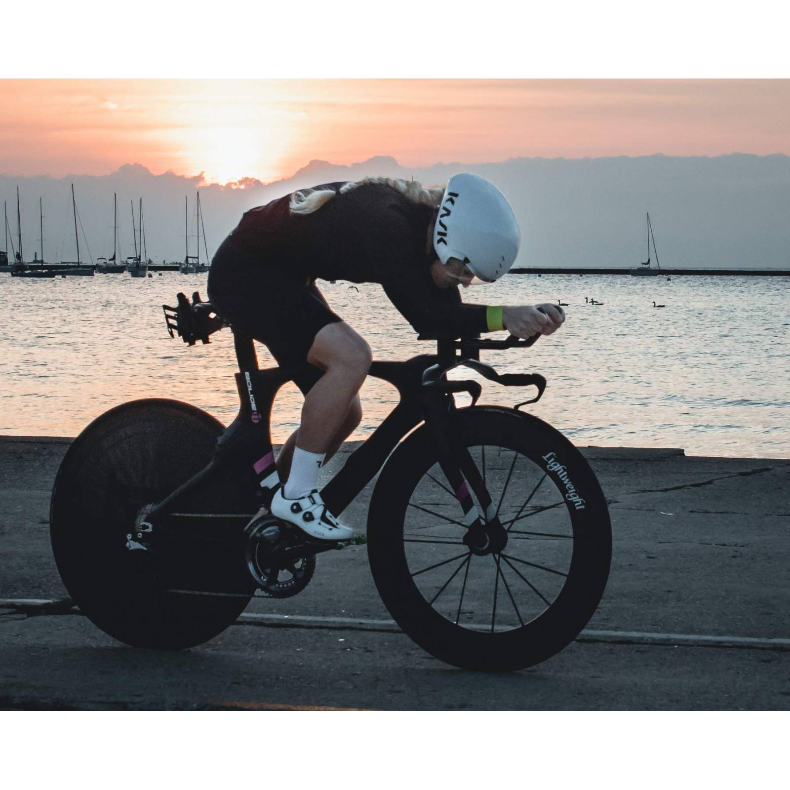 Casco para ciclismo Kask Bambino Pro aerodinámico Color Blanco Talla L