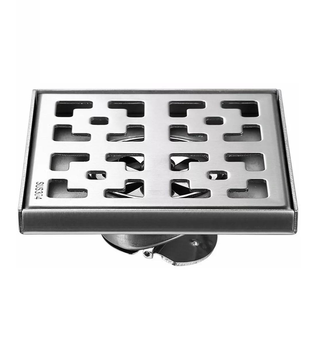 Coladera Acero Inox Anti-cucarachas Antiolores Plata 15X15cm 