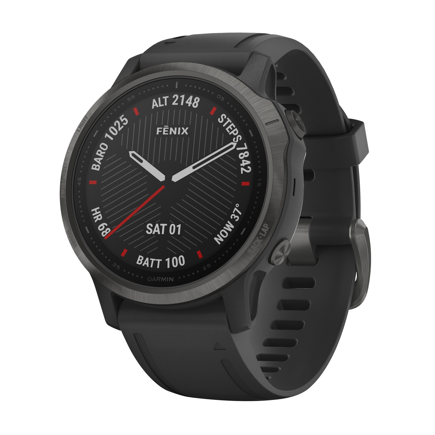 GARMIN WATCH FENIX 6S SAPPHIRE (010-02159-27) NEGRO