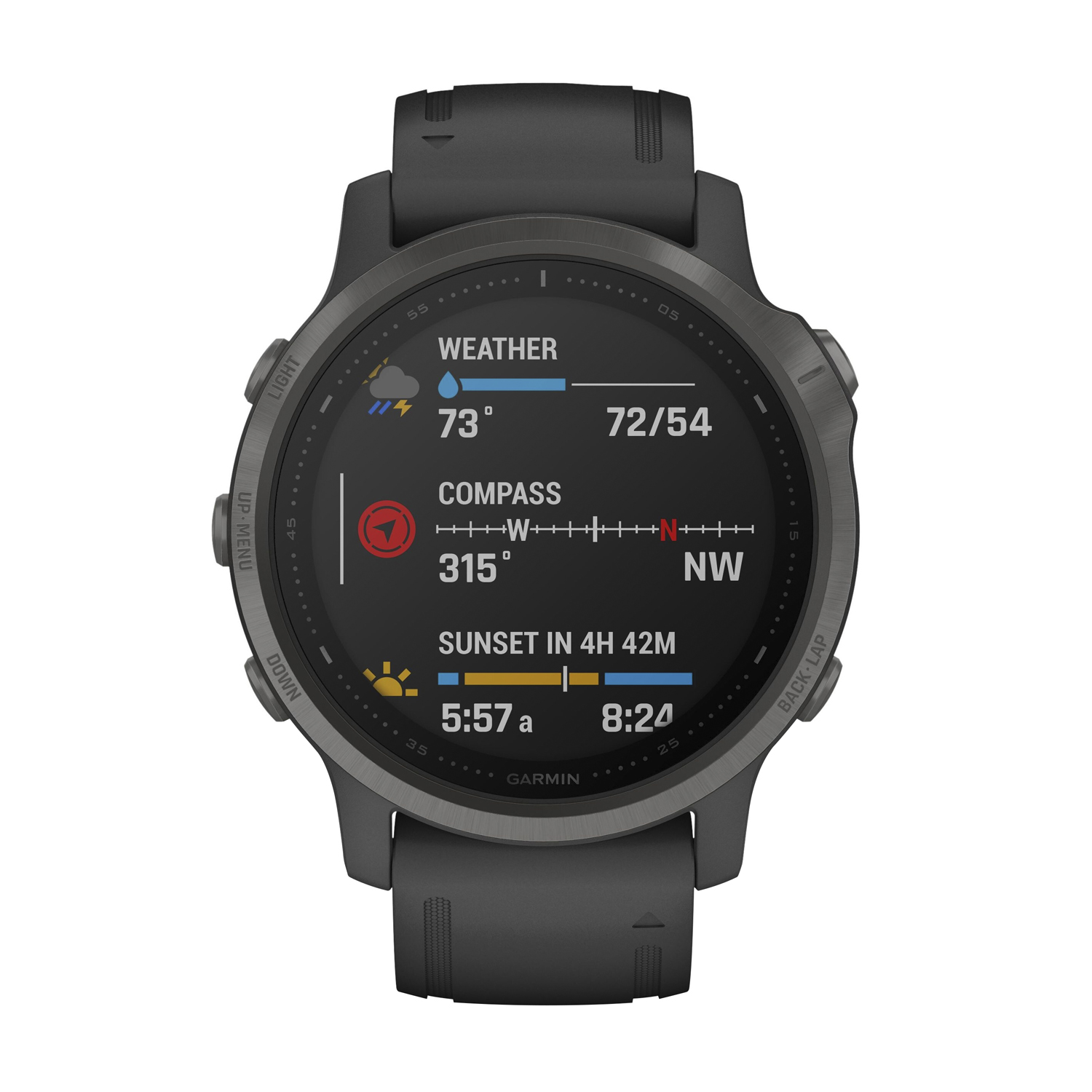 GARMIN WATCH FENIX 6S SAPPHIRE (010-02159-27) NEGRO