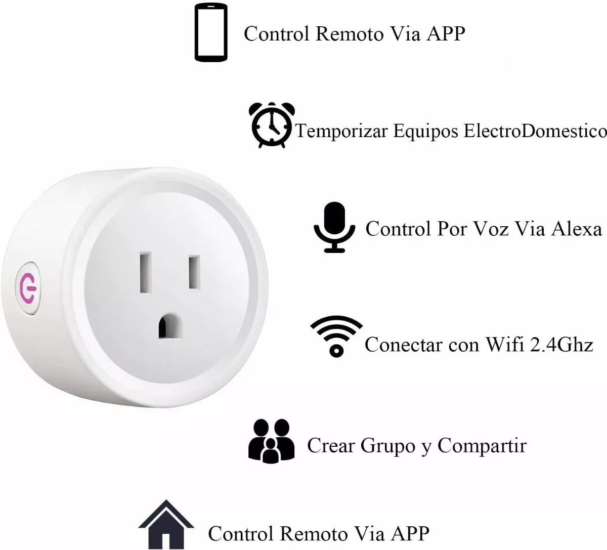 Enchufe Conector Inteligente Smart Plug Wifi Google Alexa 