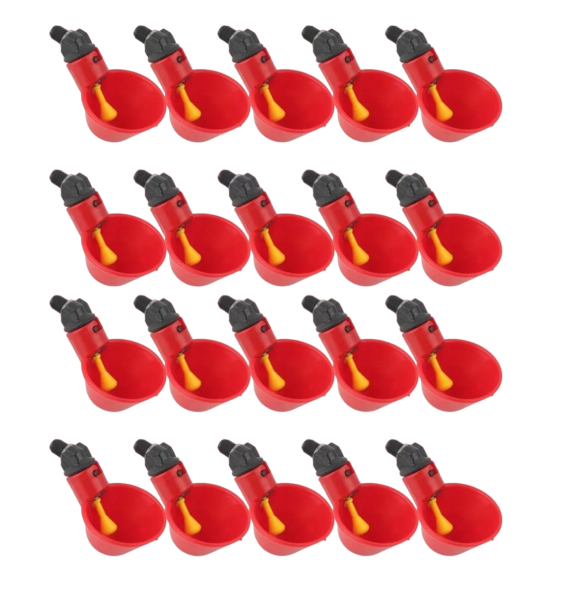 Bebedero Automático Para Codorniz, Pollo, Gallo, 25 Piezas Rojo