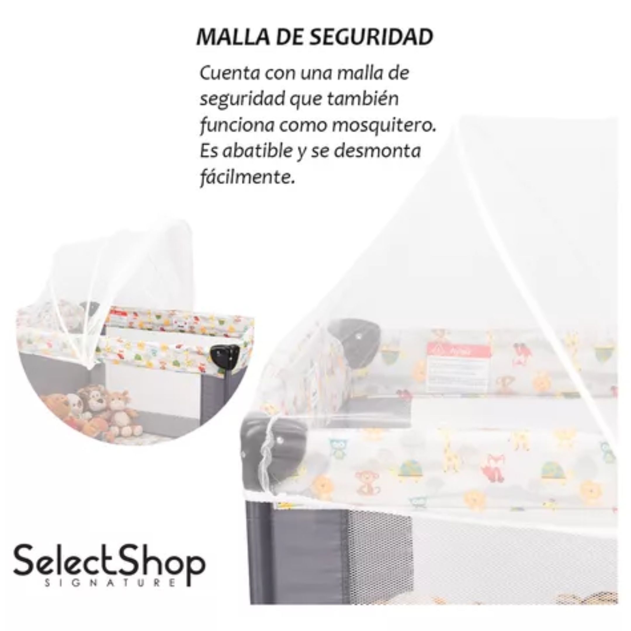 Cuna Corral Bebe Plegable Mosquitero 2 En 1 Ruedas Viajera