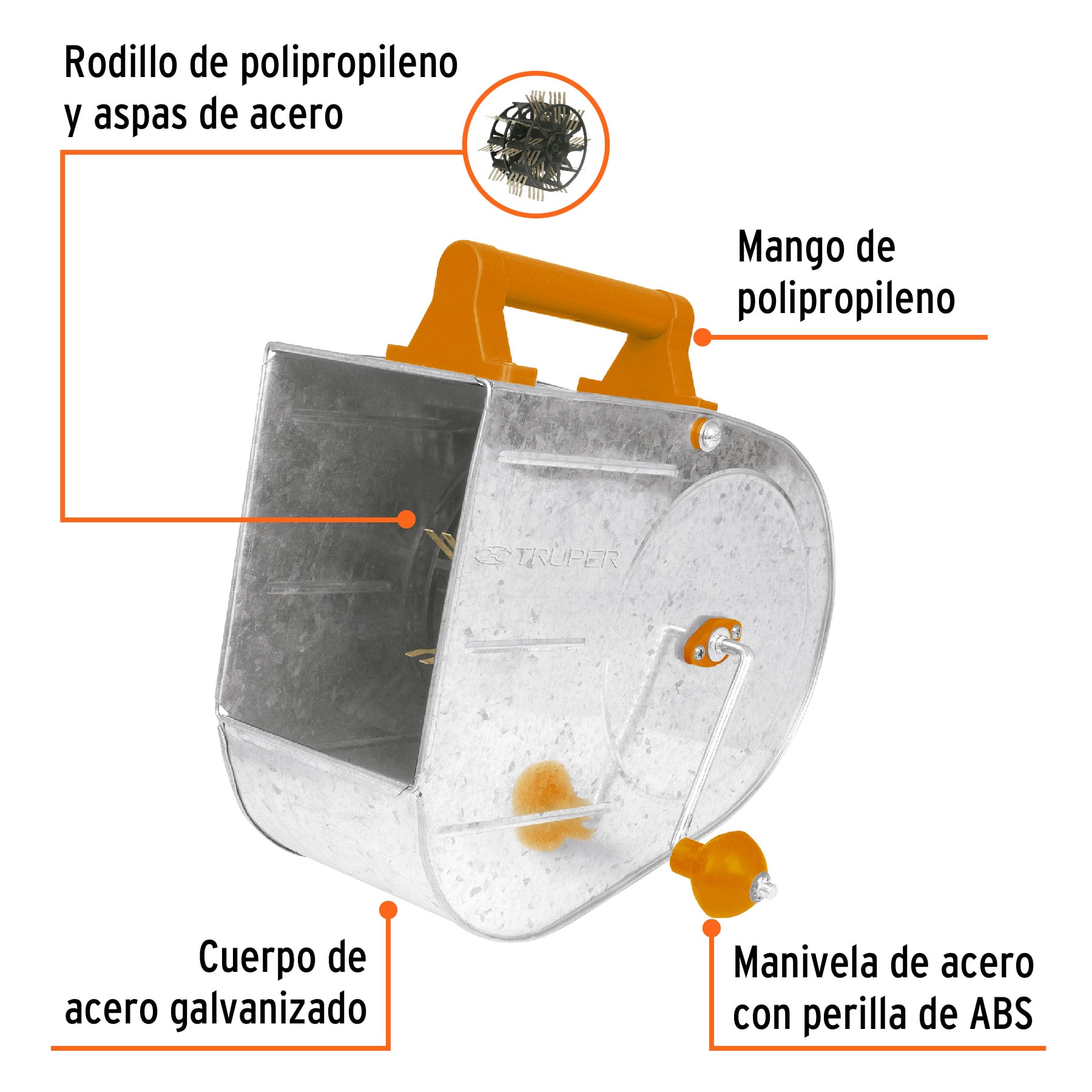 TIROLERA GALVANIZADA, TRUPER 13008	