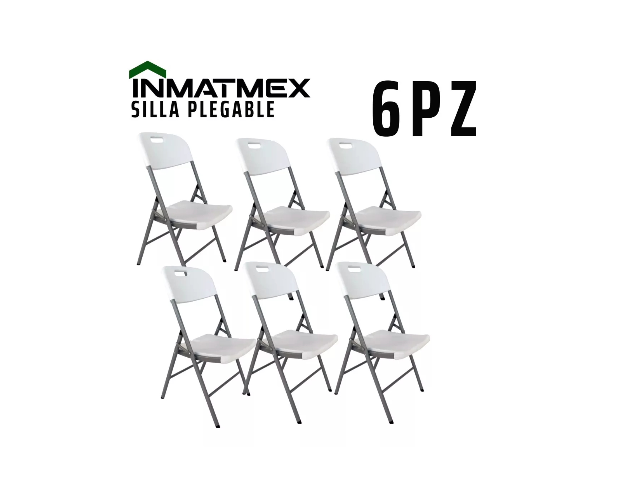 Set 6 Sillas Plegables Jardin Camping Evento Uso Rudo