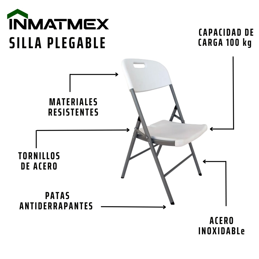 Set 6 Sillas Plegables Jardin Camping Evento Uso Rudo