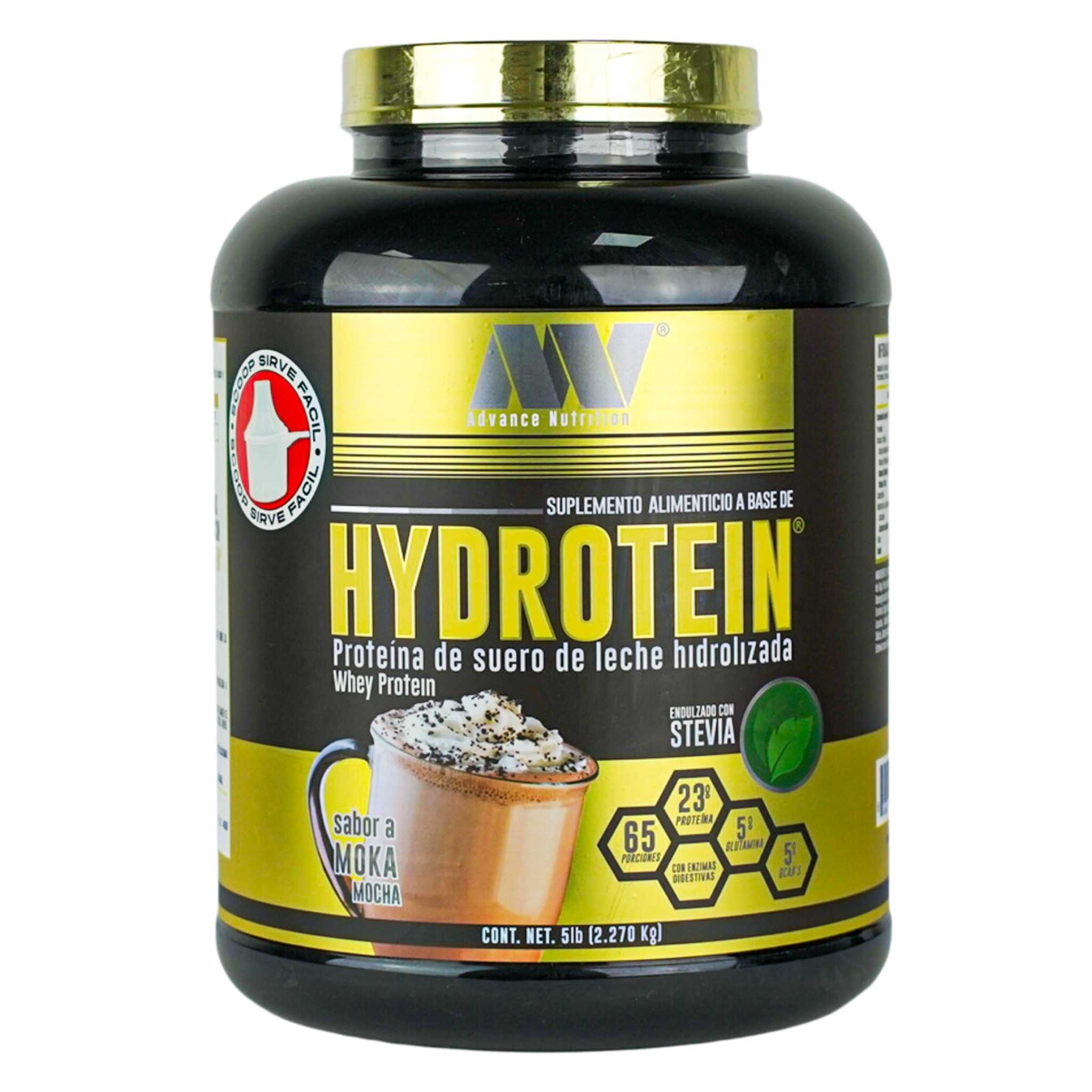 Advance Nutrition | Hydrotein | Proteina de Suero de Leche Hidrolizada | Sabor Moka | 65 Porciones | 2.270 kg