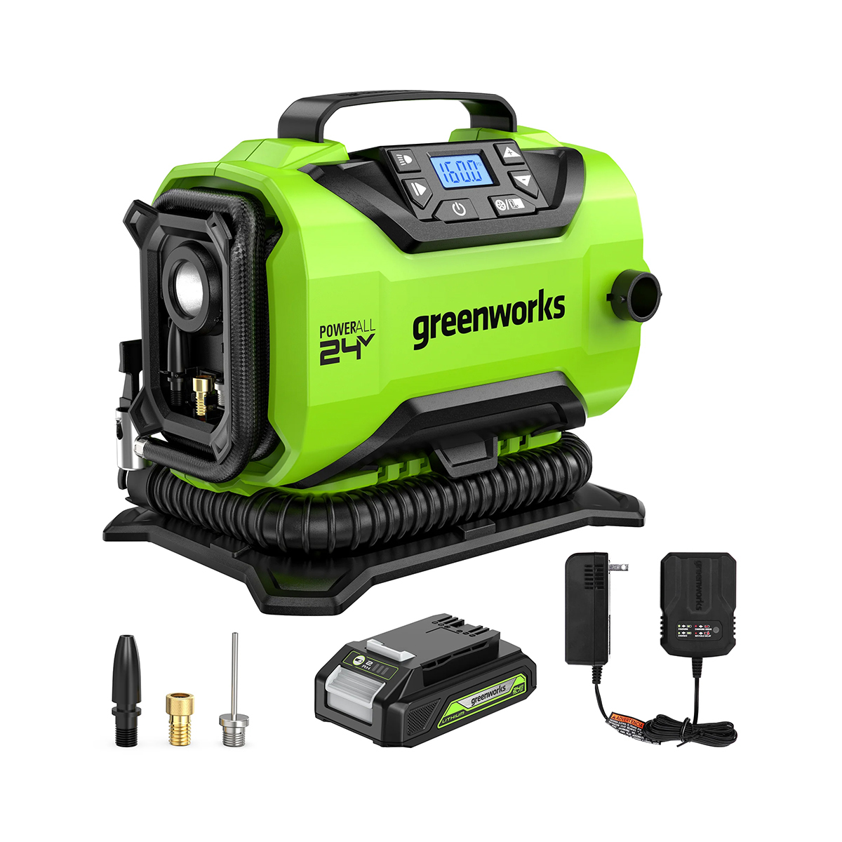 Compresor de aire portatil de bateria INF24B210 greenworks