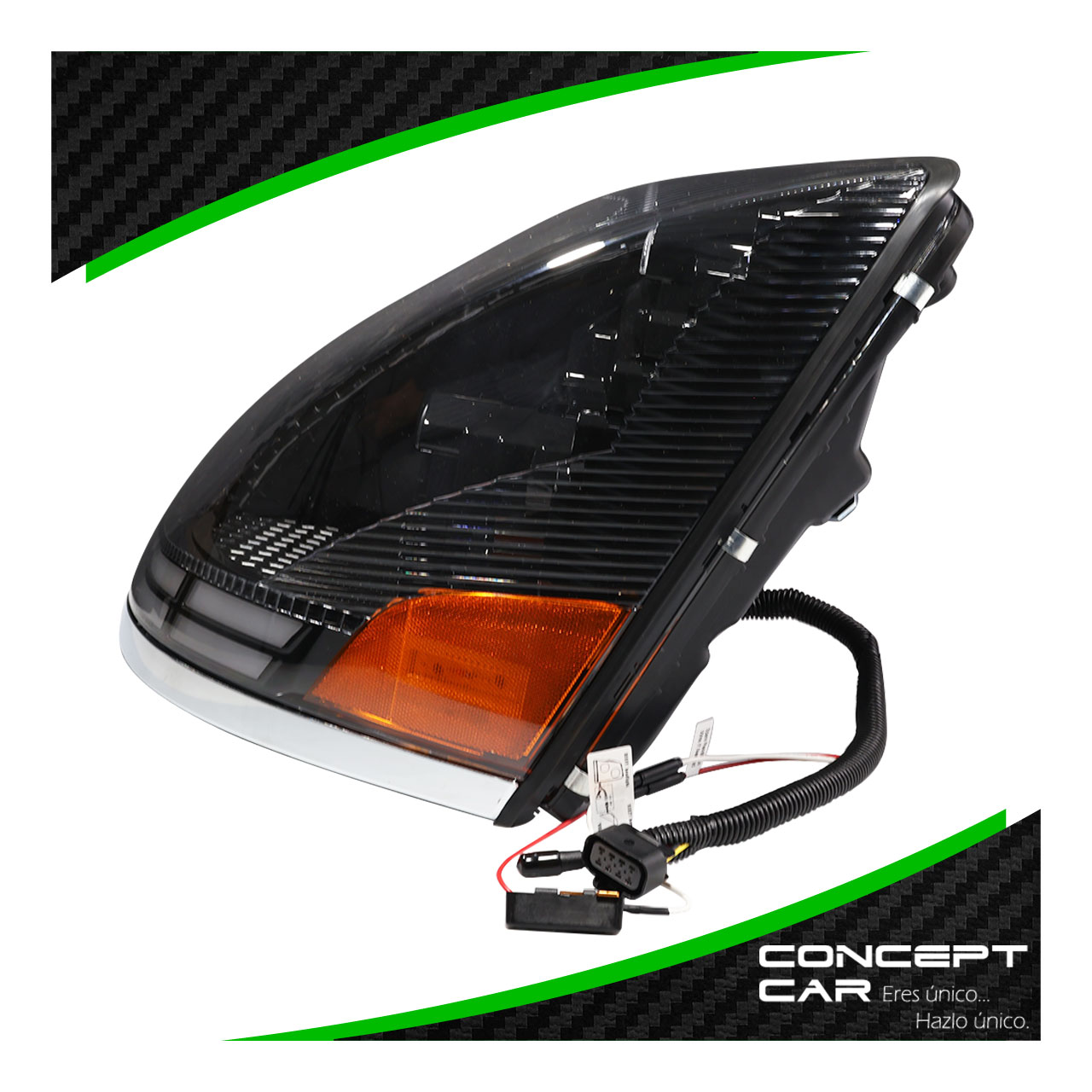 Faro Unidad Volvo Vnl 3g Lupa Led Gel Performance Negro