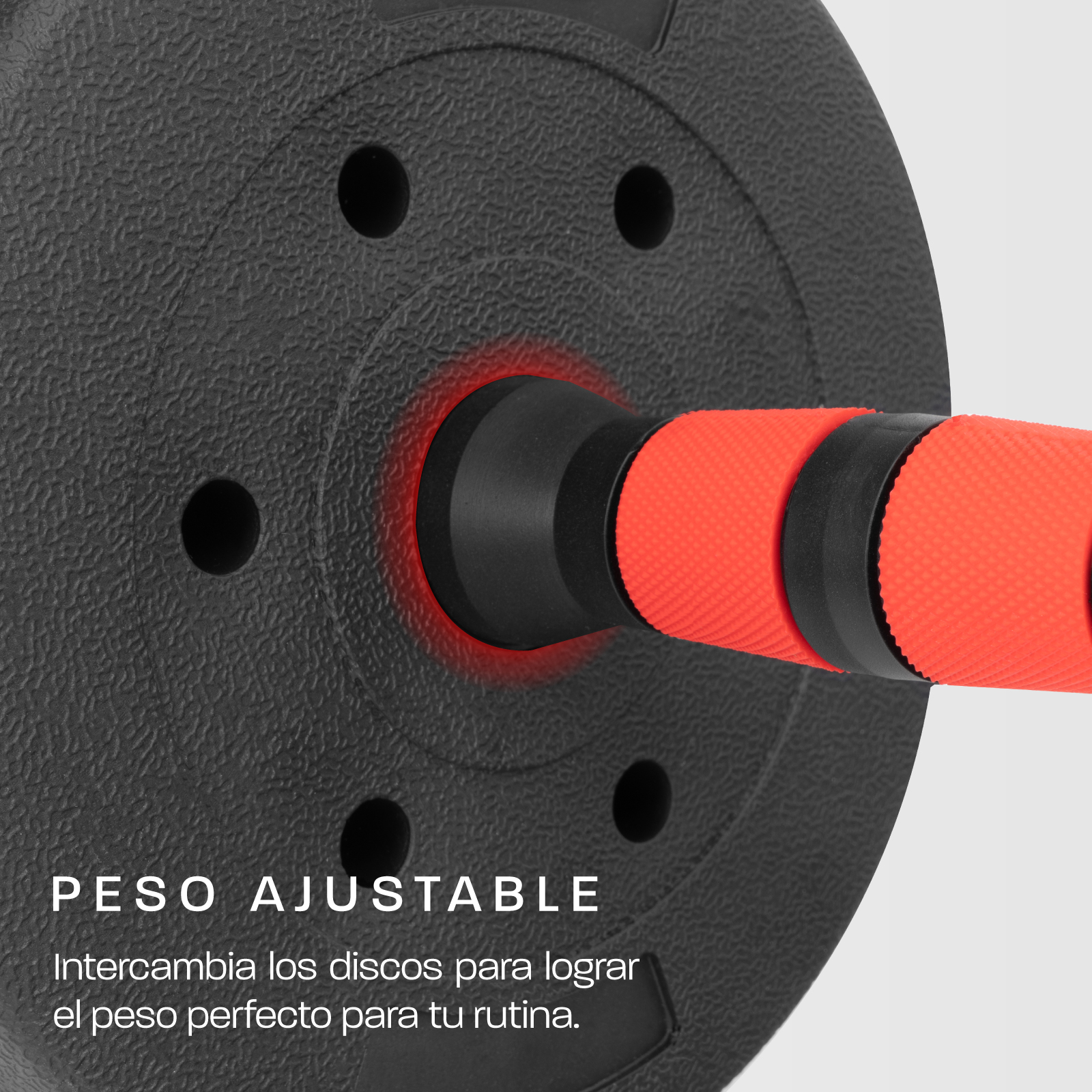 Set de Pesas y Mancuernas 15KG Altera  5 en 1 Discos de Pesas Ajustables con Varilla de Conexión Gimnasio en Casa Gimnasio