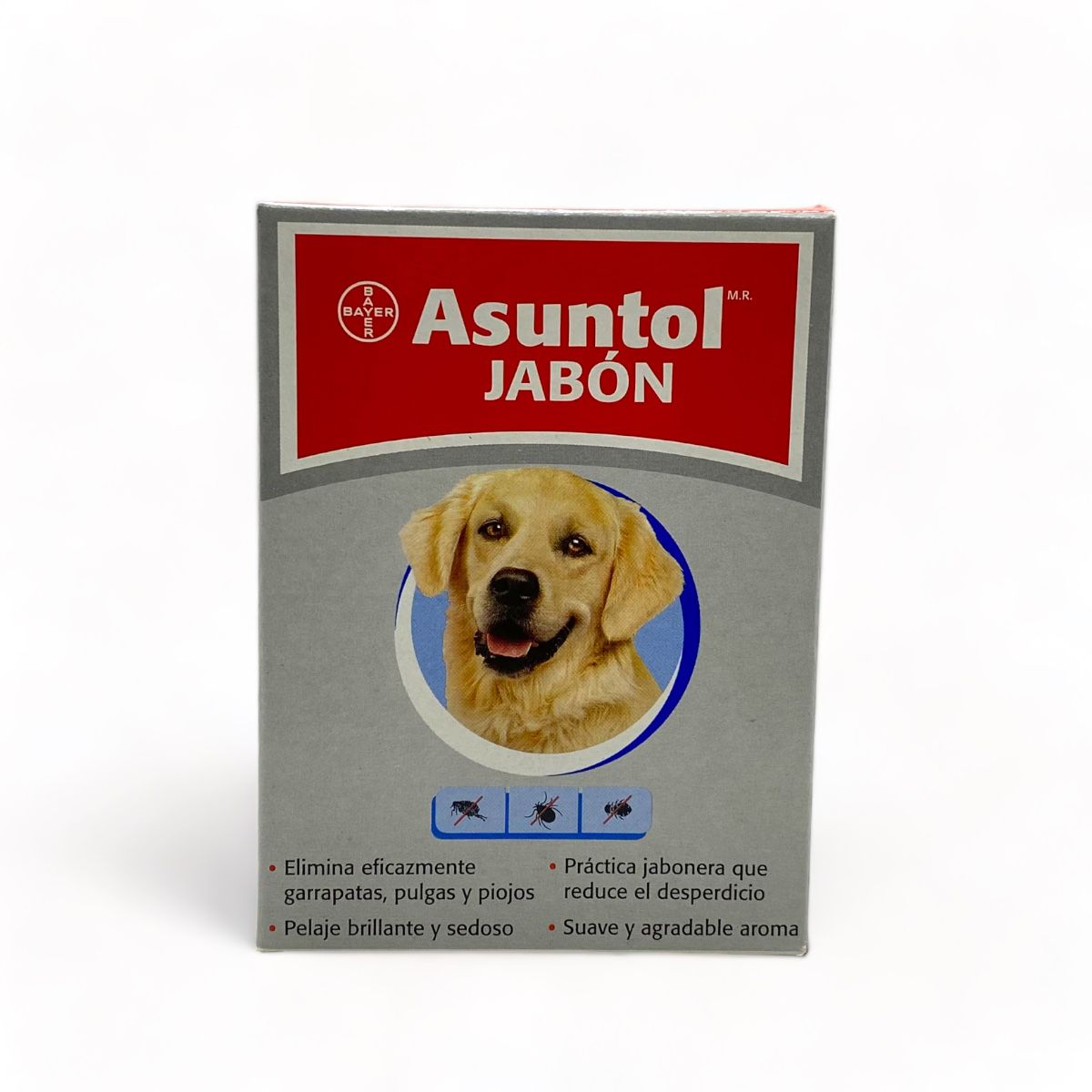 Asuntol Jabón 100gr Bayer Elimina Pulgas Garrapatas y Piojos 