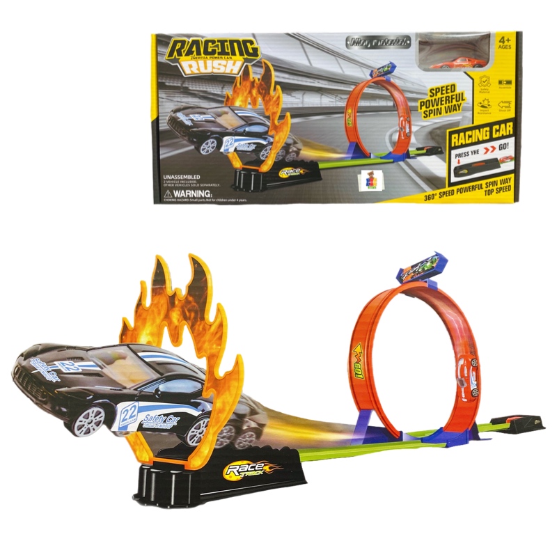 Pista De Carreras Lanza Carros 360 Juguete Racing Rush