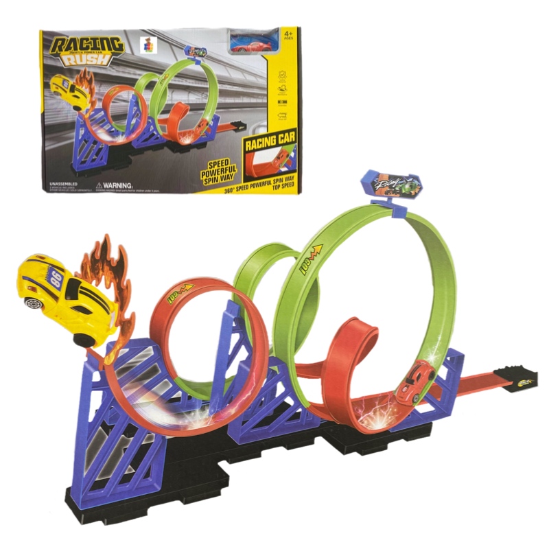 Pista De Carreras Lanza Carros 360 Juguete Racing Rush