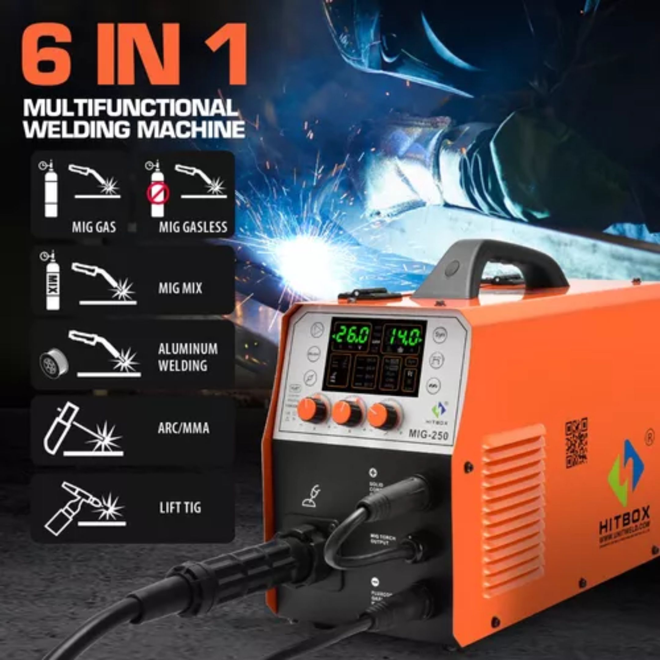 Máquina De Soldadura Mig Sin Gas Aluminum Welder Hitbox