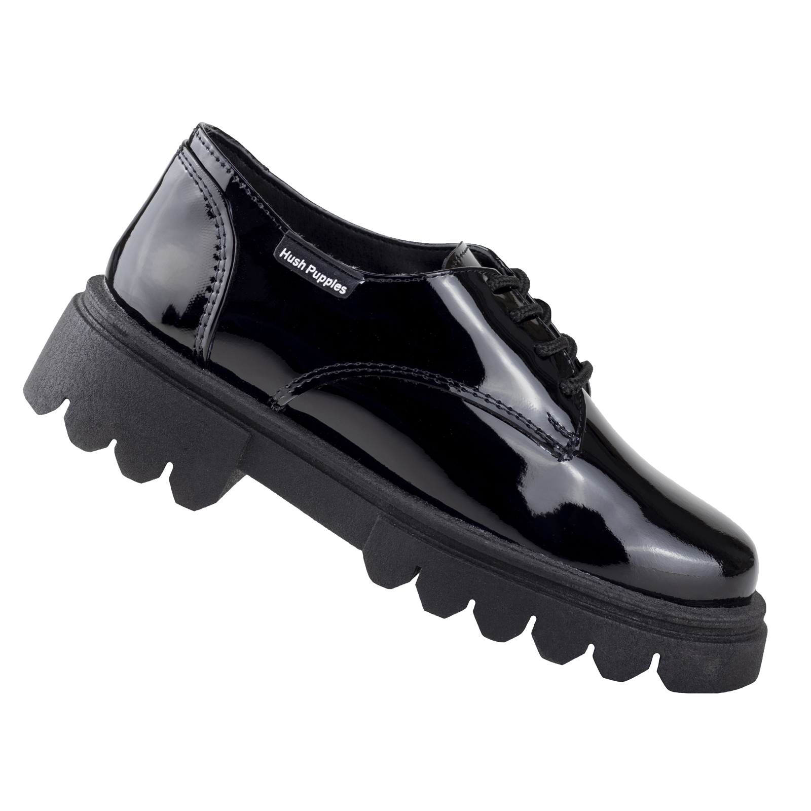 Zapato De Charol Hush Puppies Loafer Negro 1293 Niña 22-26