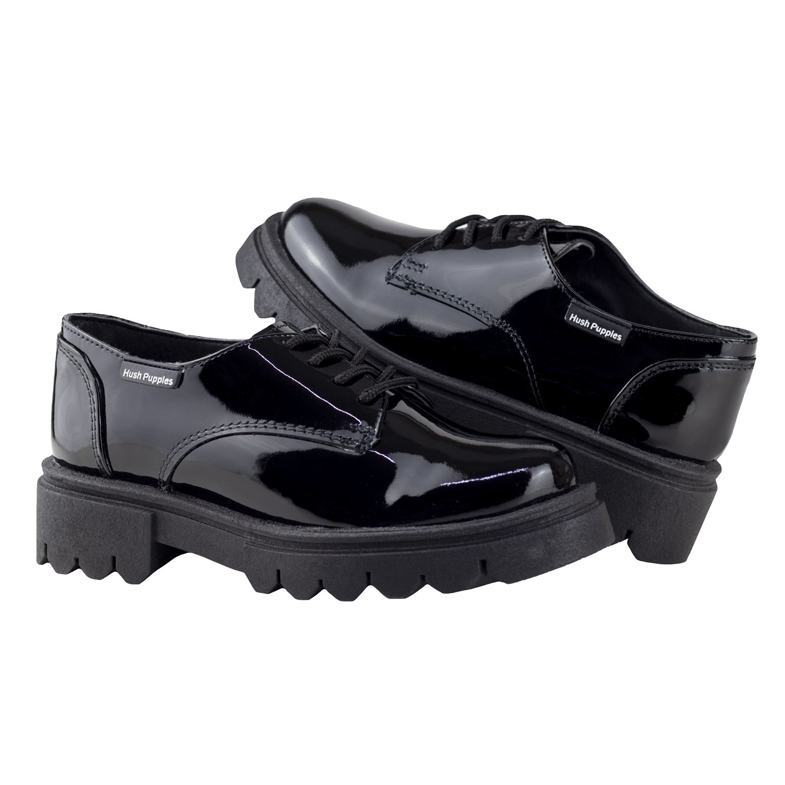 Zapato De Charol Hush Puppies Loafer Negro 1293 Niña 22-26
