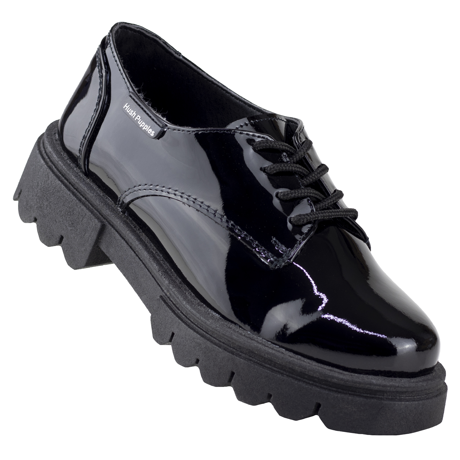 Zapato De Charol Hush Puppies Loafer Negro 1293 Niña 22-26