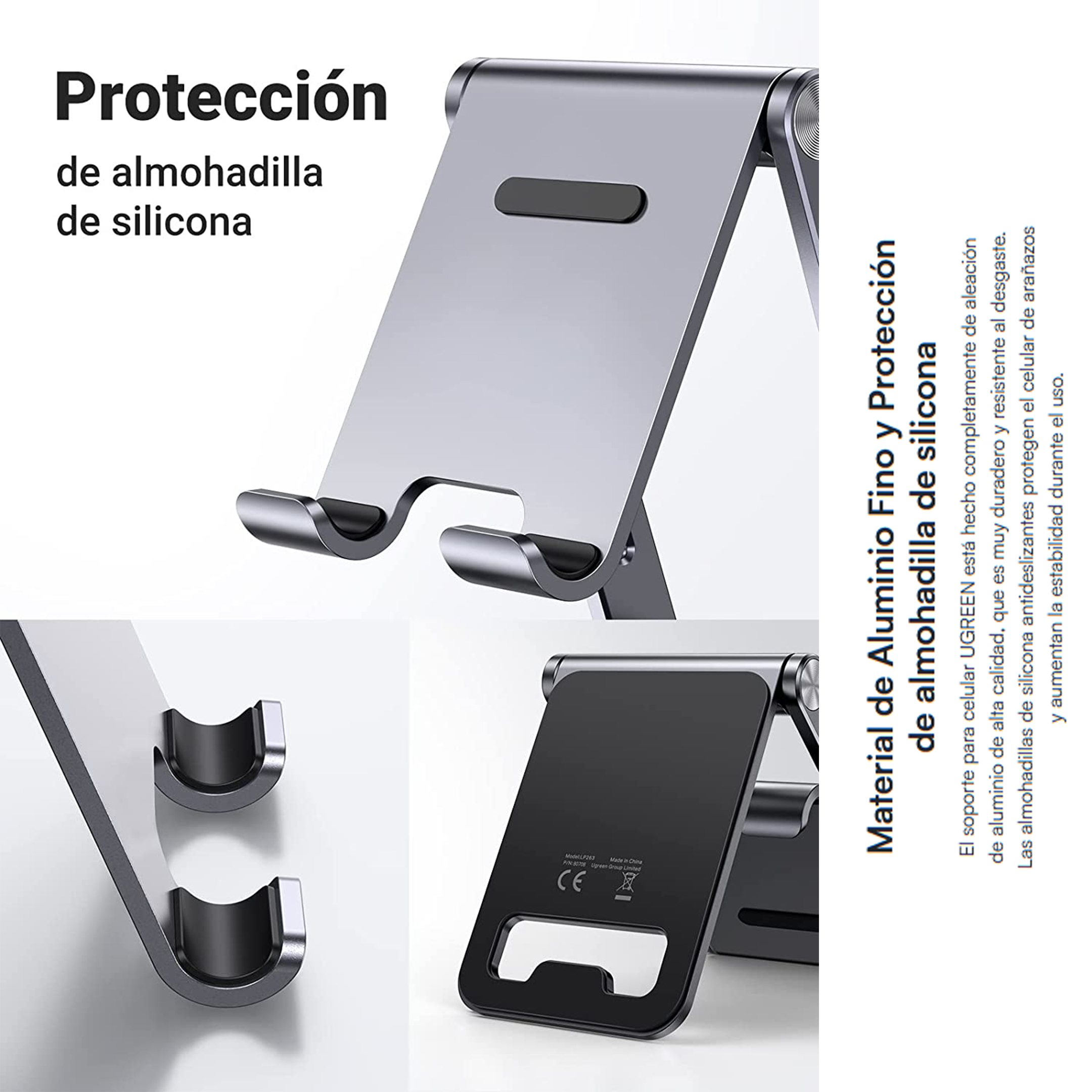 Soporte Para Teléfono Celular De Aluminio Angulo Ajustable Ugreen