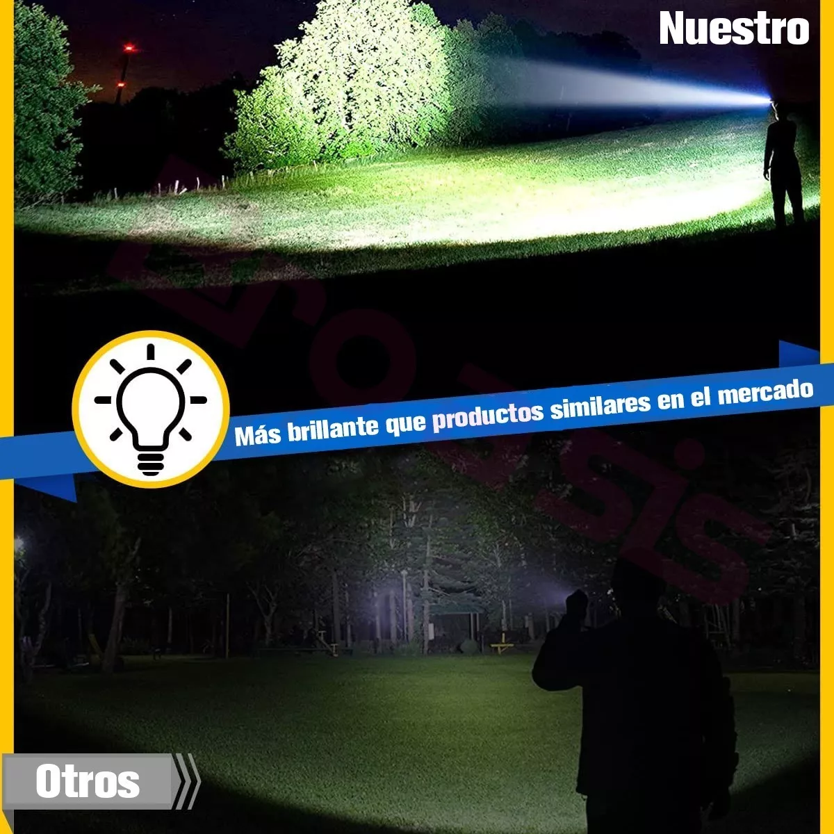 Linterna De Mano Led Potentes Recargable P50 Con Trípode