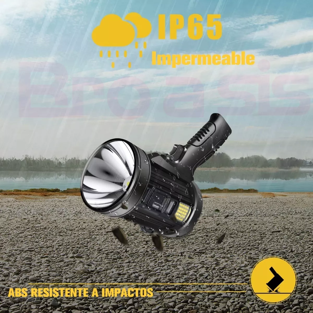 Linterna De Mano Led Potentes Recargable P50 Con Trípode